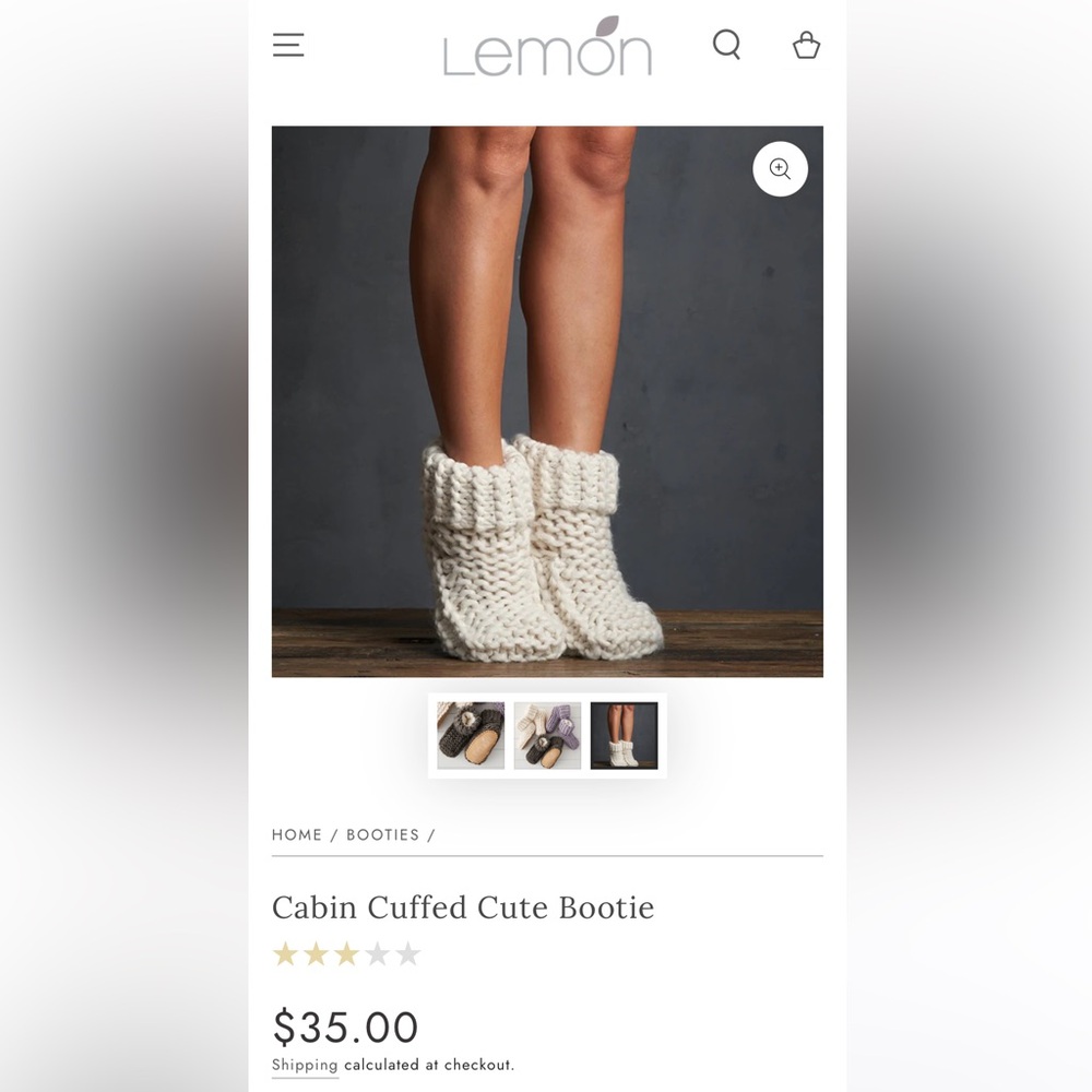 LEMÓN - Cabin Booties - Size M/L